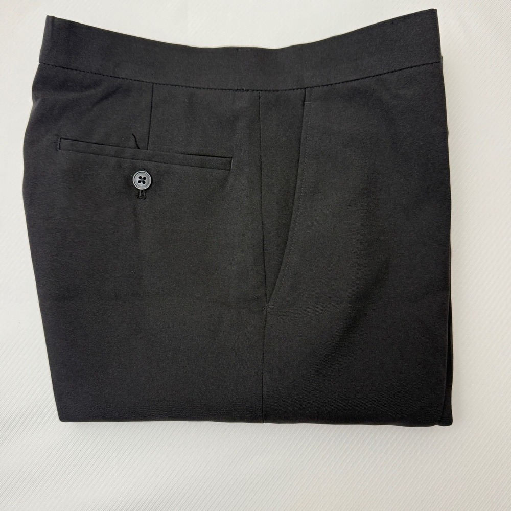 Primark Mens Regular Fit Dress Pants Black 30/32 Flat Front‎ Slacks Business